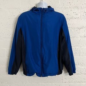 Avia Mens Jacket M Blue Windbreaker Full Zip Hooded M4